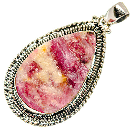 Pink Tourmaline In Quartz Pendants handcrafted by Ana Silver Co - PD20801
