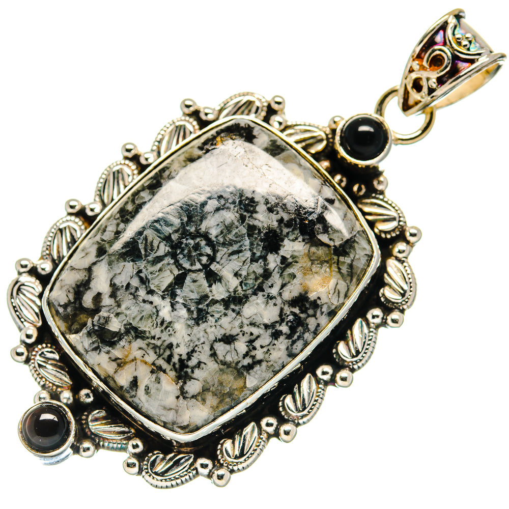 Moroccan Goniatite Fossil Pendants handcrafted by Ana Silver Co - PD20809