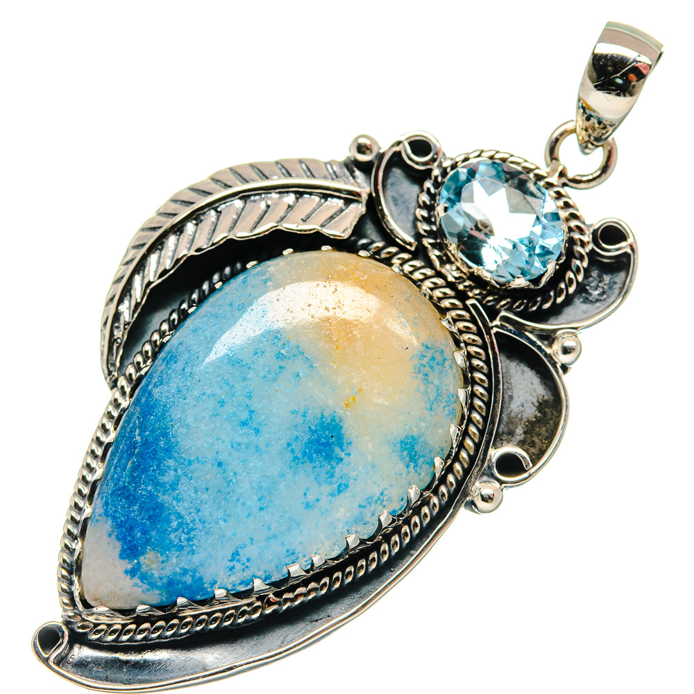 Chrysocolla In Quartz Pendants handcrafted by Ana Silver Co - PD20823