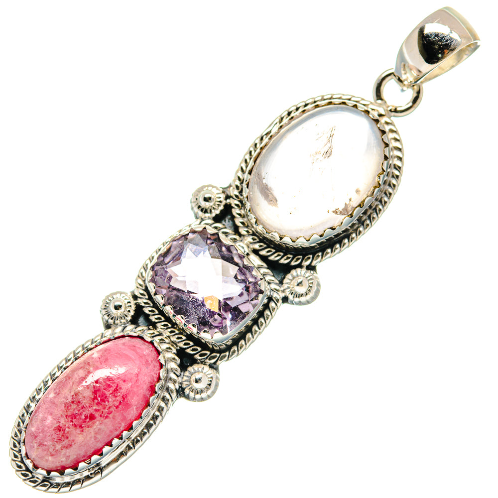 Rhodochrosite Pendants handcrafted by Ana Silver Co - PD20826