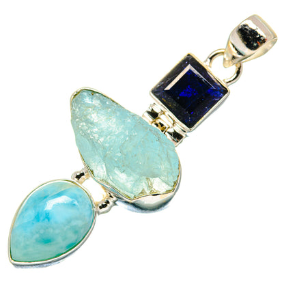 Aquamarine Pendants handcrafted by Ana Silver Co - PD20837