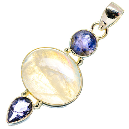 Rainbow Moonstone Pendants handcrafted by Ana Silver Co - PD20844
