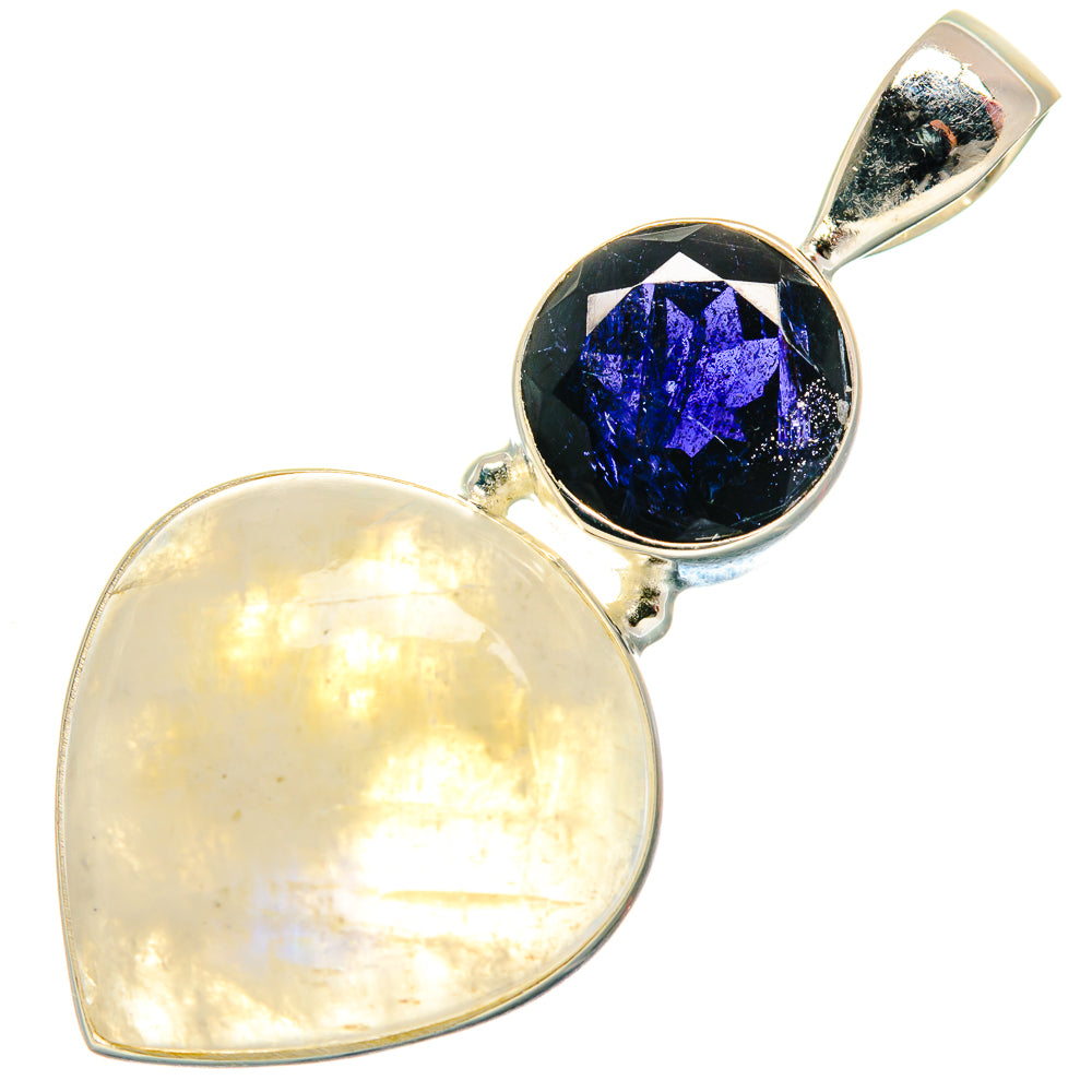Rainbow Moonstone Pendants handcrafted by Ana Silver Co - PD20848