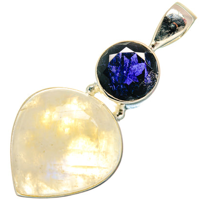 Rainbow Moonstone Pendants handcrafted by Ana Silver Co - PD20848