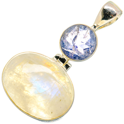 Rainbow Moonstone Pendants handcrafted by Ana Silver Co - PD20851