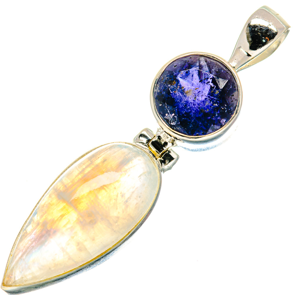 Rainbow Moonstone Pendants handcrafted by Ana Silver Co - PD20853