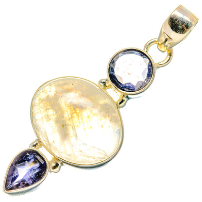 Rainbow Moonstone Pendants handcrafted by Ana Silver Co - PD20859