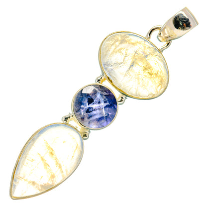 Rainbow Moonstone Pendants handcrafted by Ana Silver Co - PD20860