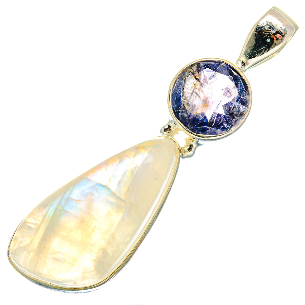Rainbow Moonstone Pendants handcrafted by Ana Silver Co - PD20865