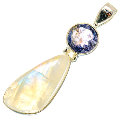 Rainbow Moonstone Pendants handcrafted by Ana Silver Co - PD20865