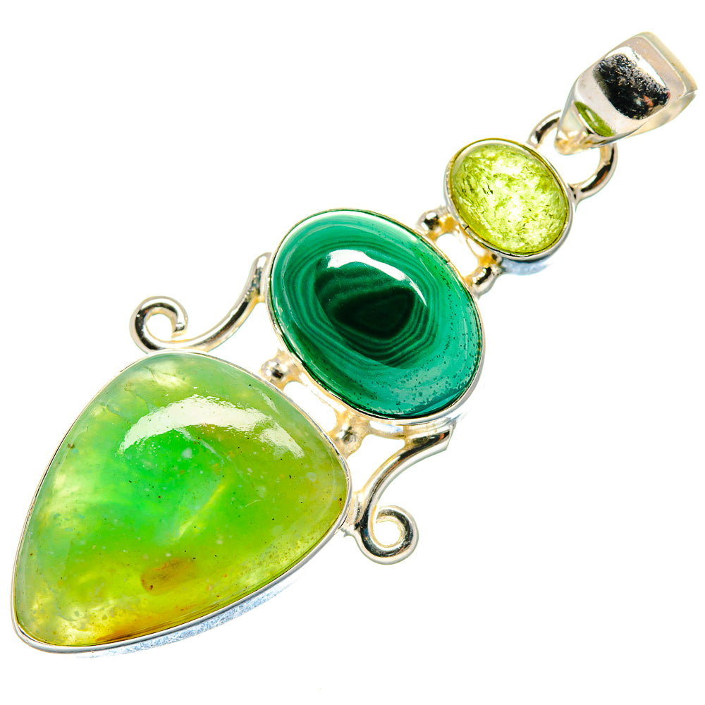 Peruvian Opal Pendants handcrafted by Ana Silver Co - PD20867
