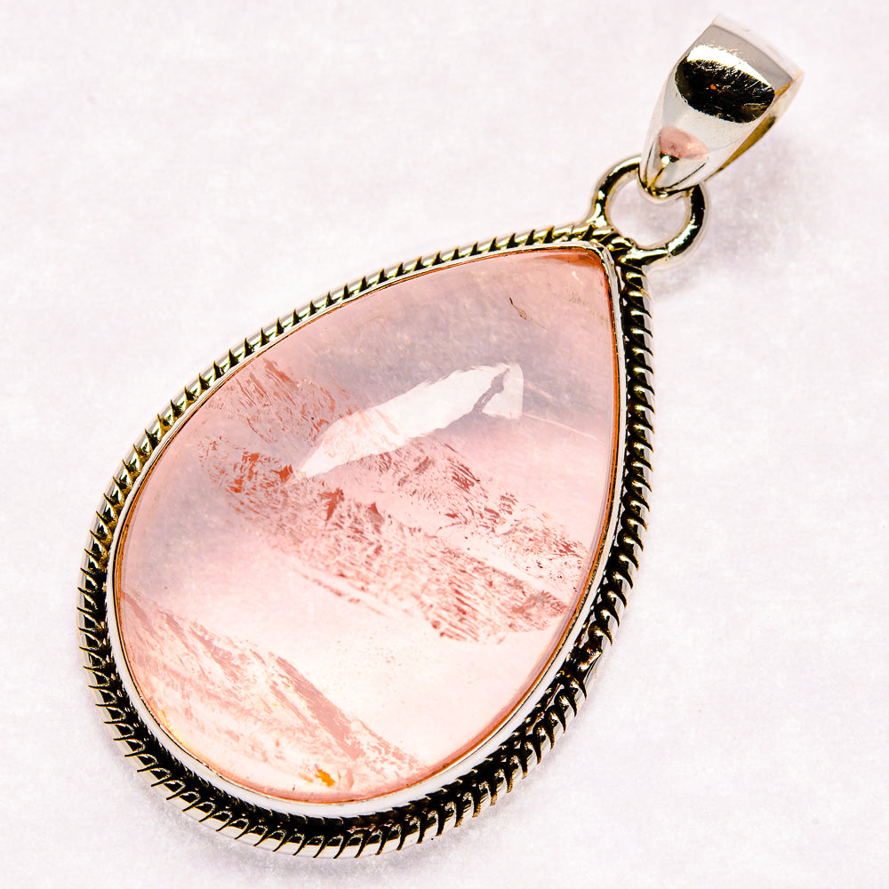 Rose Quartz Pendants handcrafted by Ana Silver Co - PD20894