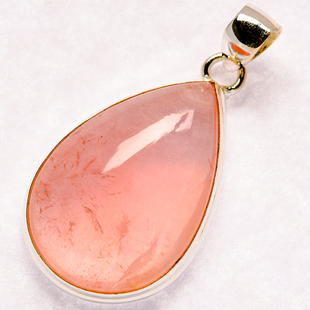 Rose Quartz Pendants handcrafted by Ana Silver Co - PD20896