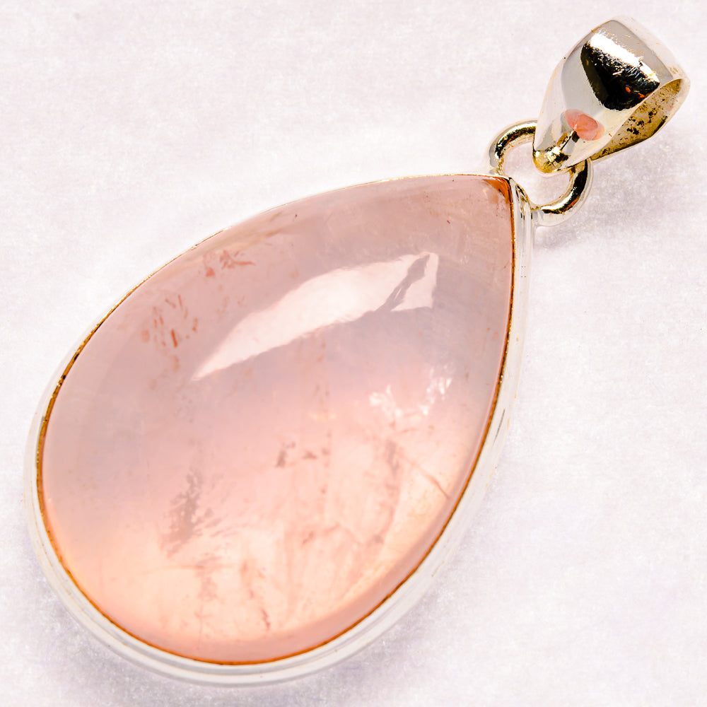 Rose Quartz Pendants handcrafted by Ana Silver Co - PD20899