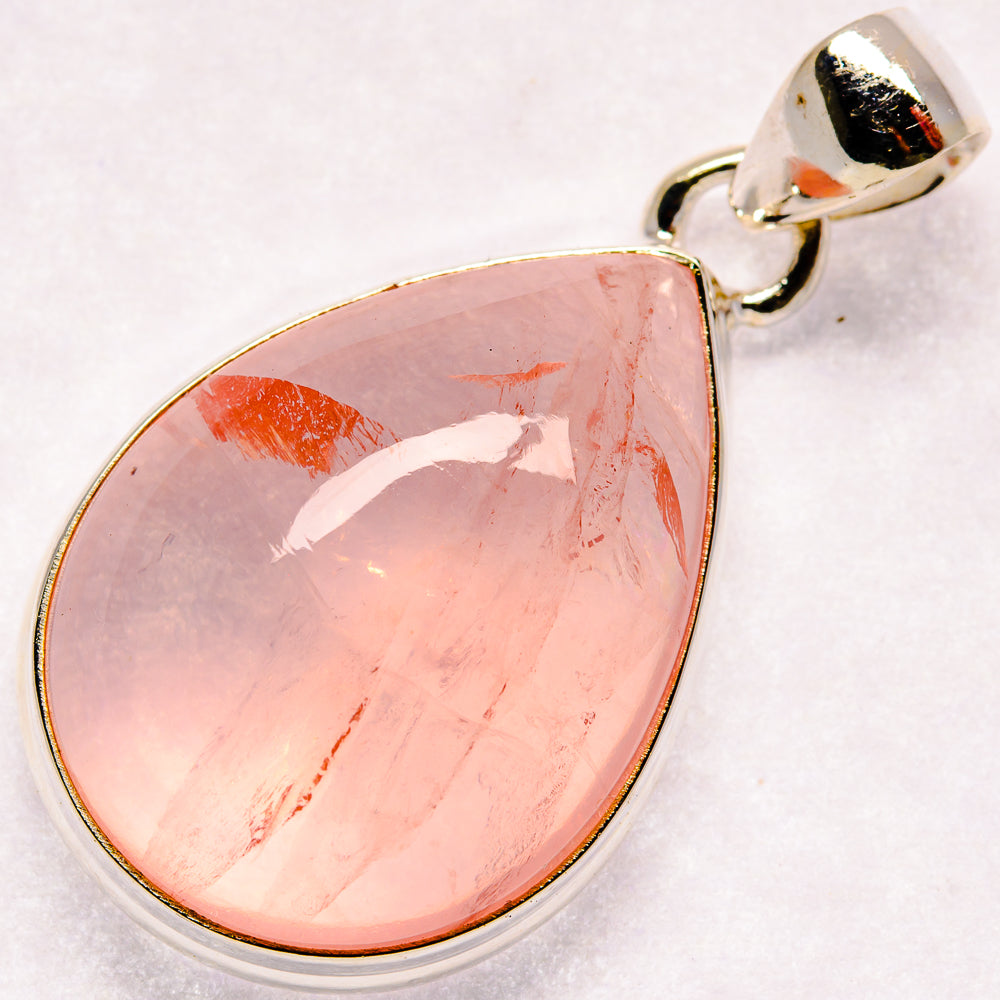 Rose Quartz Pendants handcrafted by Ana Silver Co - PD20904 - Photo 2