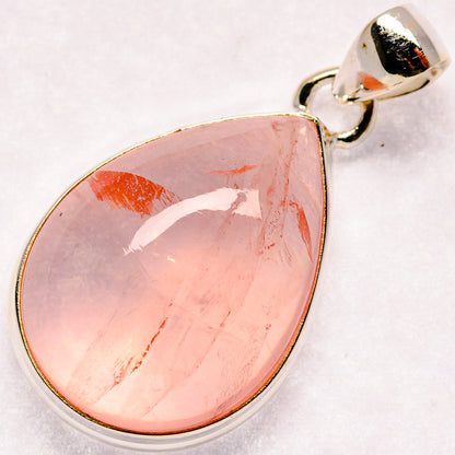 Rose Quartz Pendants handcrafted by Ana Silver Co - PD20904 - Photo 2