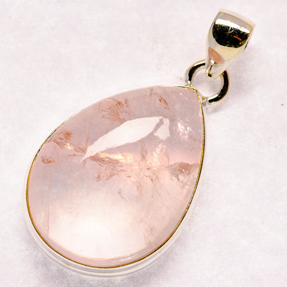 Rose Quartz Pendants handcrafted by Ana Silver Co - PD20907 - Photo 2