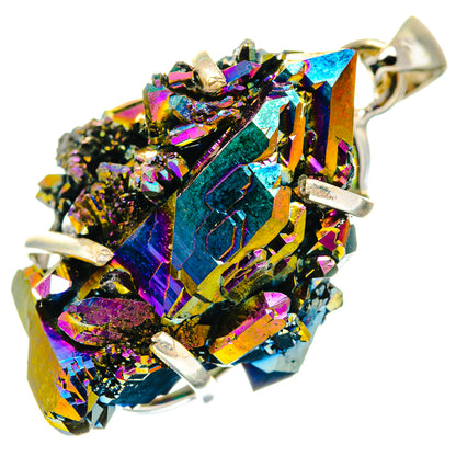 Titanium Sunshine Druzy Pendants handcrafted by Ana Silver Co - PD20940