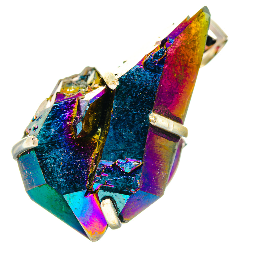 Titanium Sunshine Druzy Pendants handcrafted by Ana Silver Co - PD20941