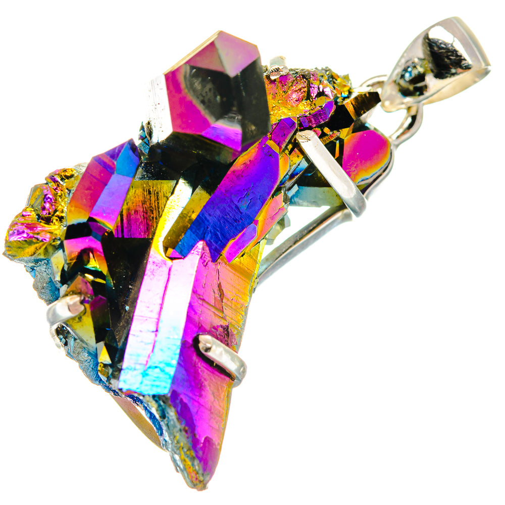 Titanium Sunshine Druzy Pendants handcrafted by Ana Silver Co - PD20942