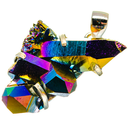 Titanium Sunshine Druzy Pendants handcrafted by Ana Silver Co - PD20944