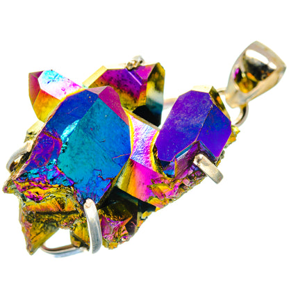 Titanium Sunshine Druzy Pendants handcrafted by Ana Silver Co - PD20945