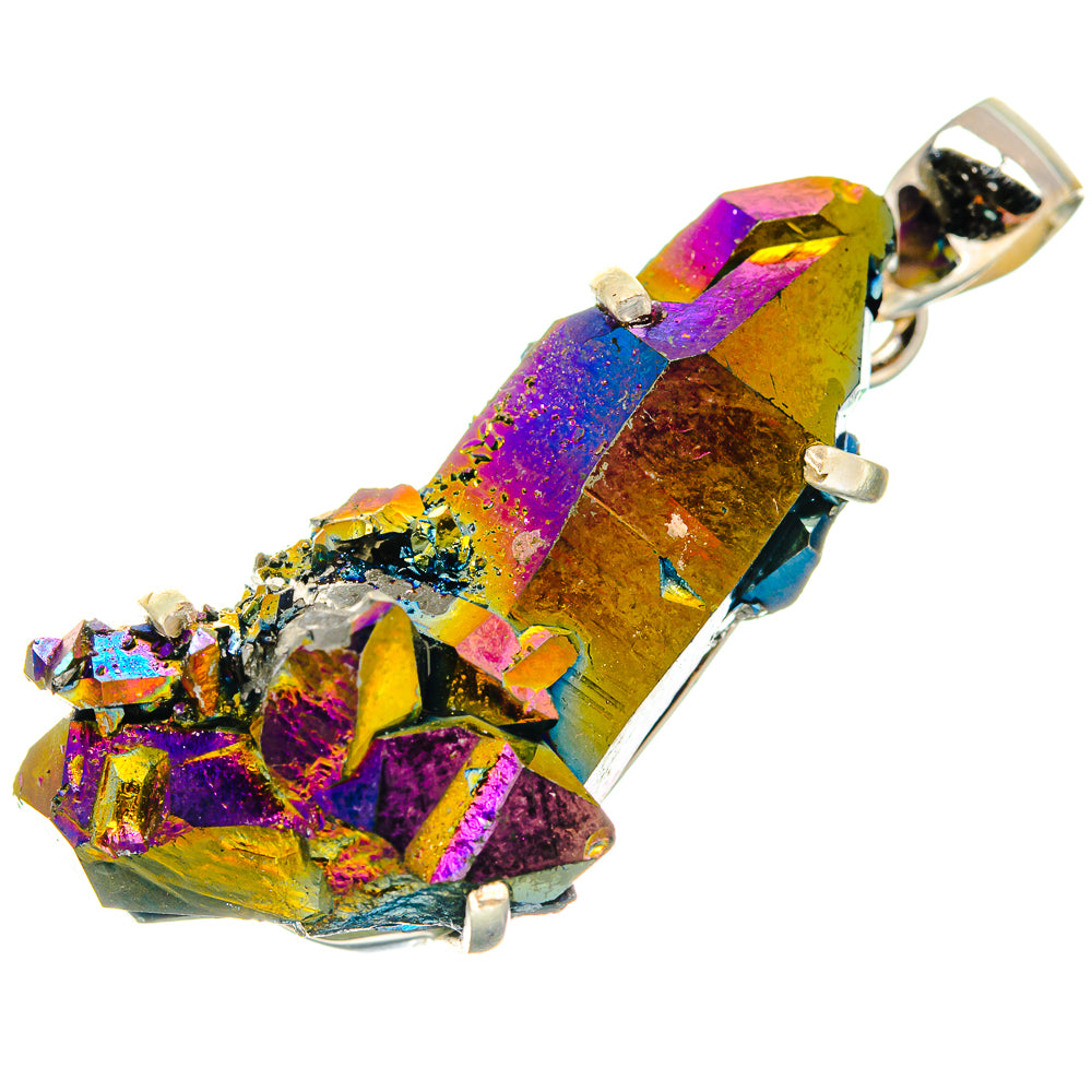Titanium Sunshine Druzy Pendants handcrafted by Ana Silver Co - PD20947