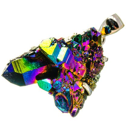 Titanium Sunshine Druzy Pendants handcrafted by Ana Silver Co - PD20949