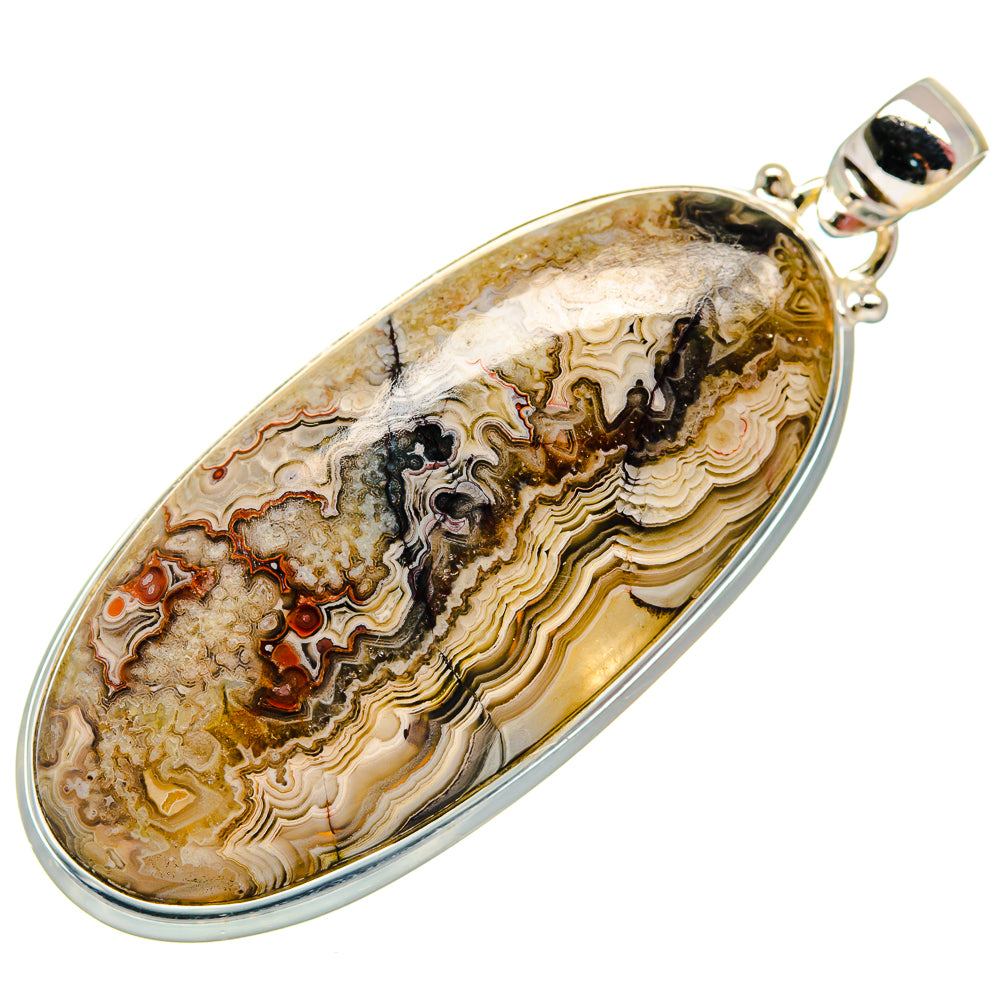 Laguna Lace Agate Pendants handcrafted by Ana Silver Co - PD20973