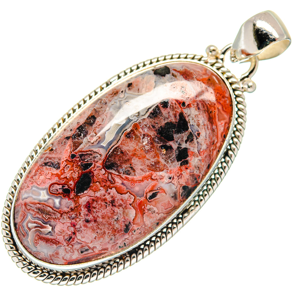 Crazy Lace Agate Pendants handcrafted by Ana Silver Co - PD20983