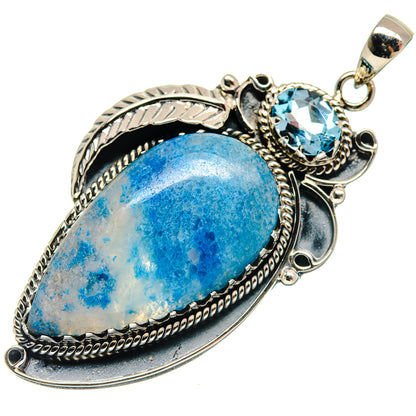 Chrysocolla In Quartz Pendants handcrafted by Ana Silver Co - PD20991