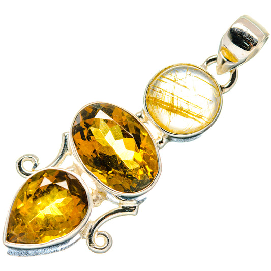 Mandarin Citrine Pendants handcrafted by Ana Silver Co - PD21037