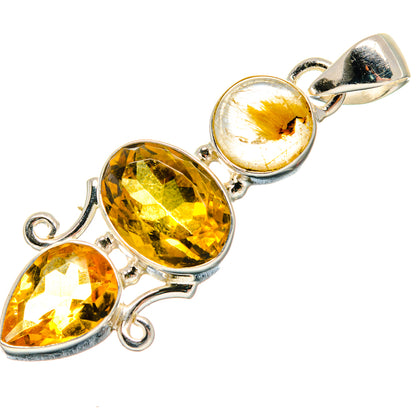 Citrine Pendants handcrafted by Ana Silver Co - PD21041