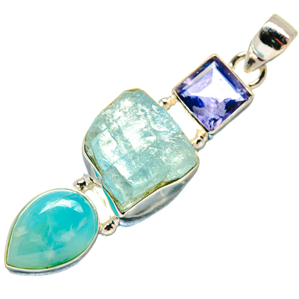 Aquamarine Pendants handcrafted by Ana Silver Co - PD21047