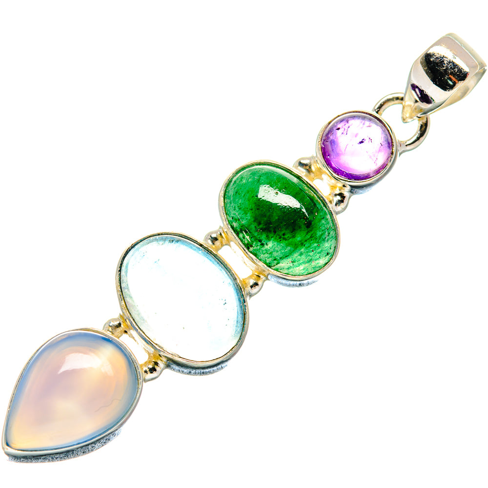 Aqua Chalcedony Pendants handcrafted by Ana Silver Co - PD21051