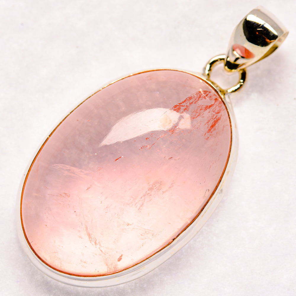 Rose Quartz Pendants handcrafted by Ana Silver Co - PD21059