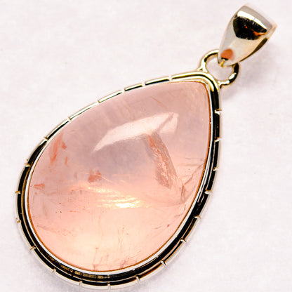 Rose Quartz Pendants handcrafted by Ana Silver Co - PD21060