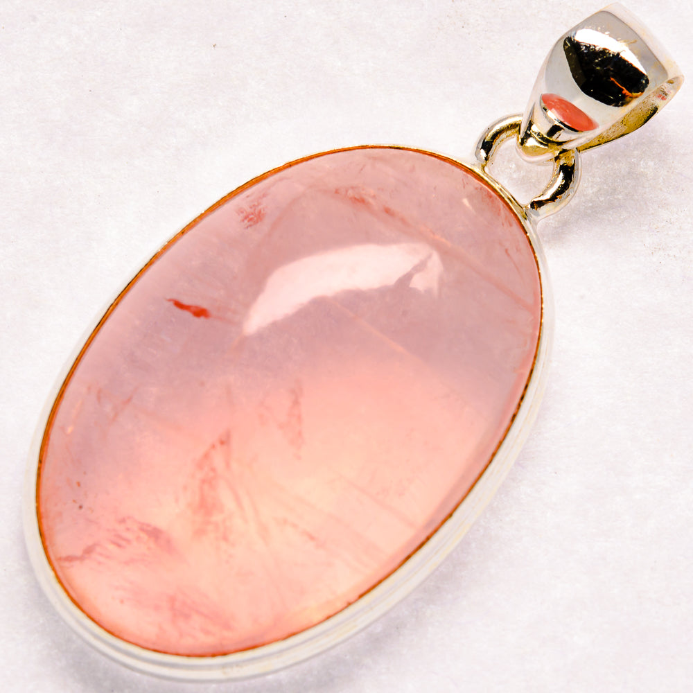 Rose Quartz Pendants handcrafted by Ana Silver Co - PD21061