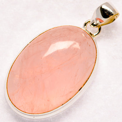 Rose Quartz Pendants handcrafted by Ana Silver Co - PD21063