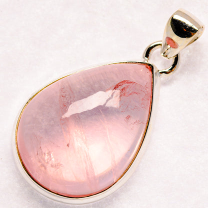 Rose Quartz Pendants handcrafted by Ana Silver Co - PD21064