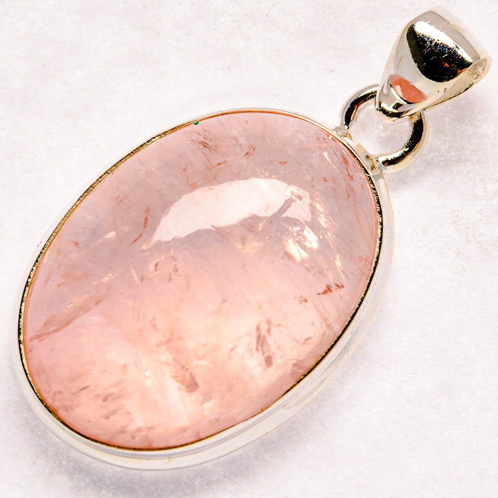 Rose Quartz Pendants handcrafted by Ana Silver Co - PD21067
