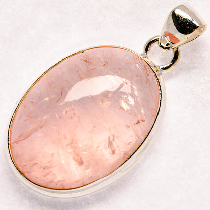 Rose Quartz Pendants handcrafted by Ana Silver Co - PD21067