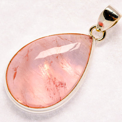 Rose Quartz Pendants handcrafted by Ana Silver Co - PD21068