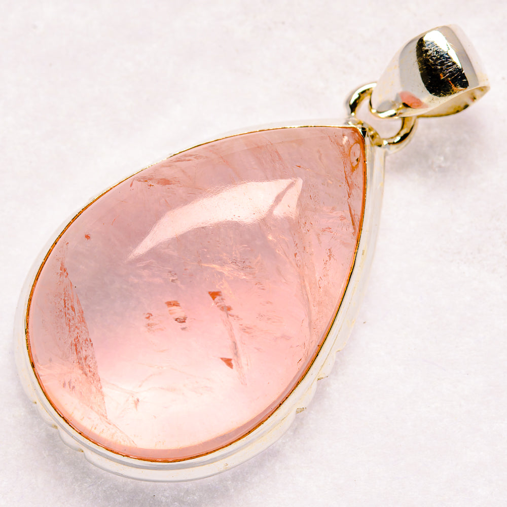 Rose Quartz Pendants handcrafted by Ana Silver Co - PD21071 - Photo 2