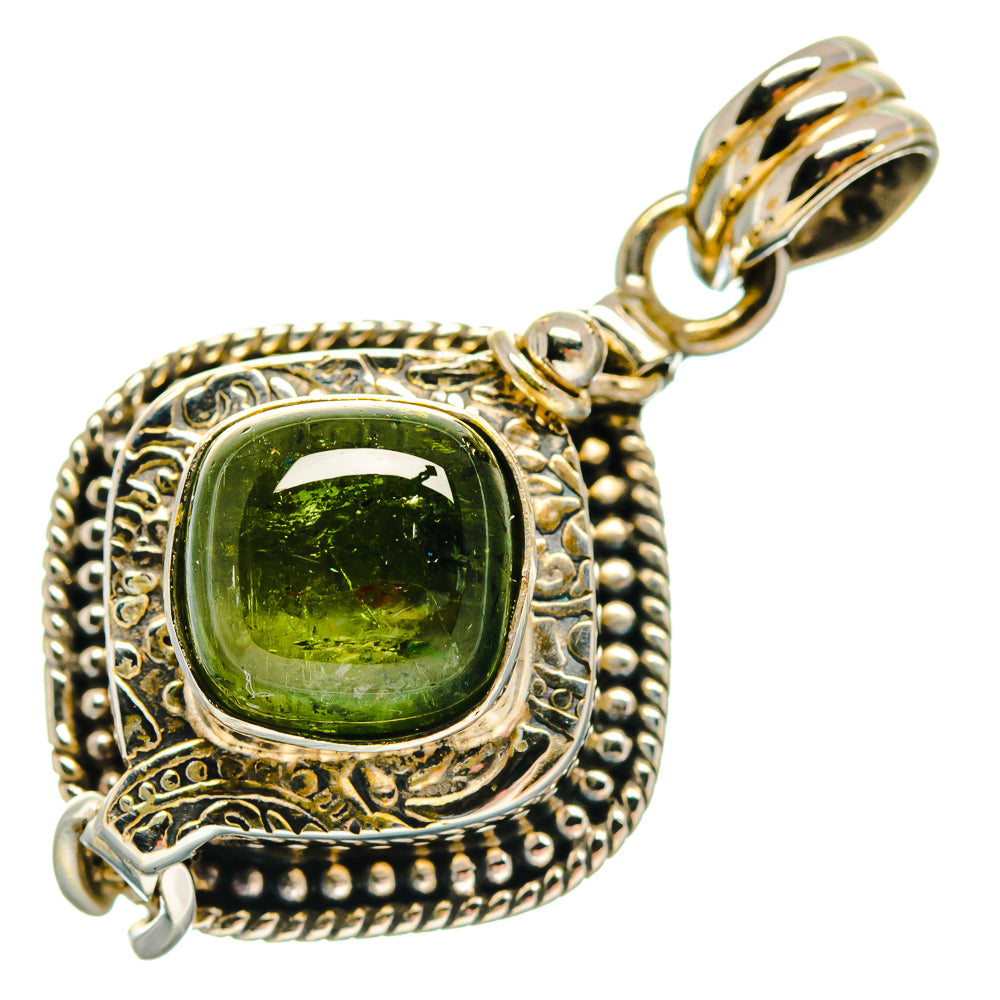Green Tourmaline Pendants handcrafted by Ana Silver Co - PD21103