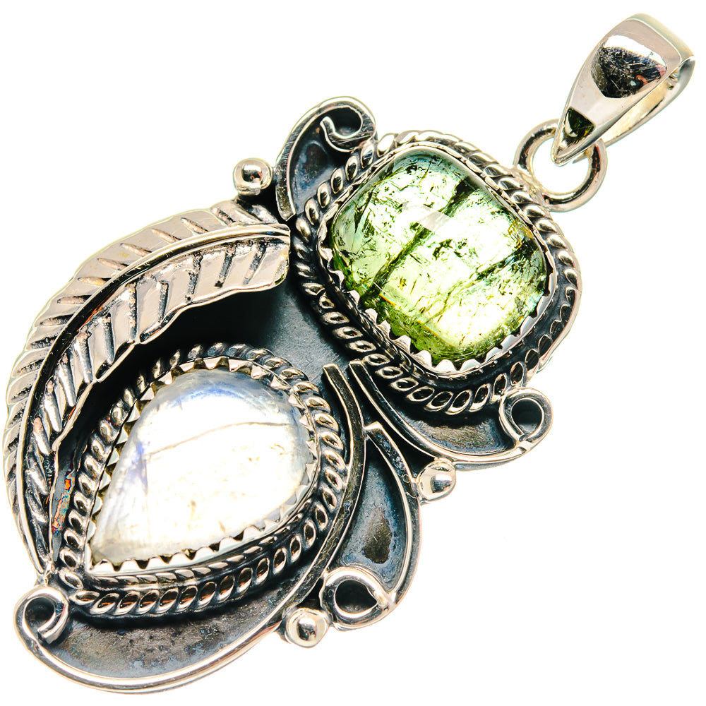 Rainbow Moonstone Pendants handcrafted by Ana Silver Co - PD21107