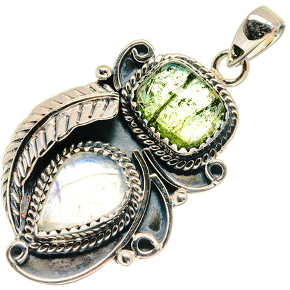 Rainbow Moonstone Pendants handcrafted by Ana Silver Co - PD21107