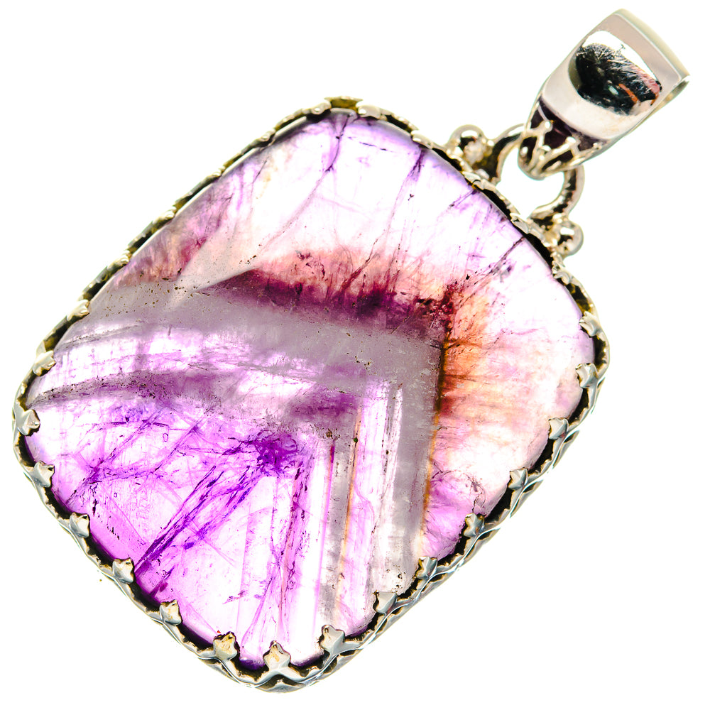 Chevron Amethyst Pendants handcrafted by Ana Silver Co - PD21110
