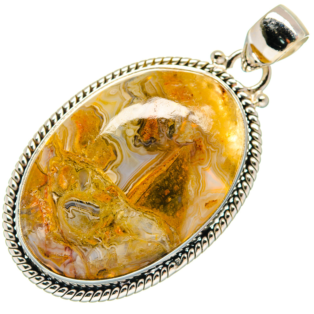 Laguna Lace Agate Pendants handcrafted by Ana Silver Co - PD21114