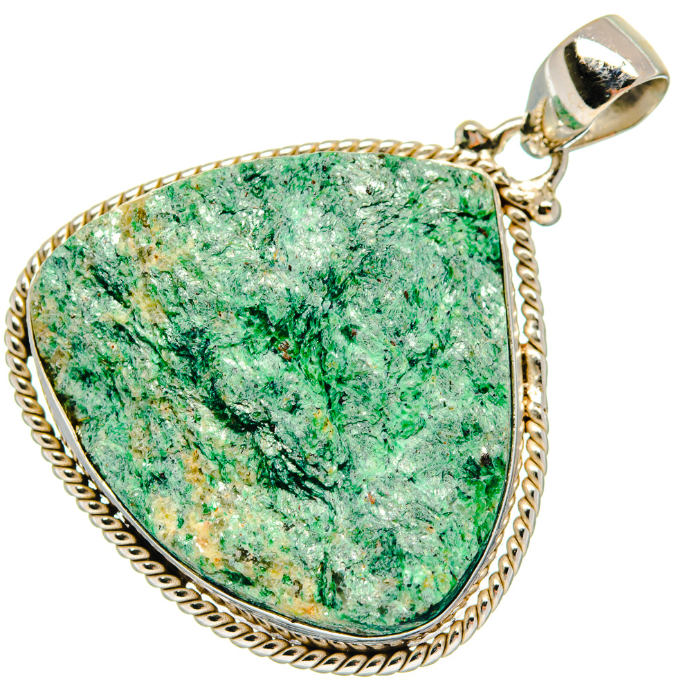 Green Fuchsite Pendants handcrafted by Ana Silver Co - PD21128